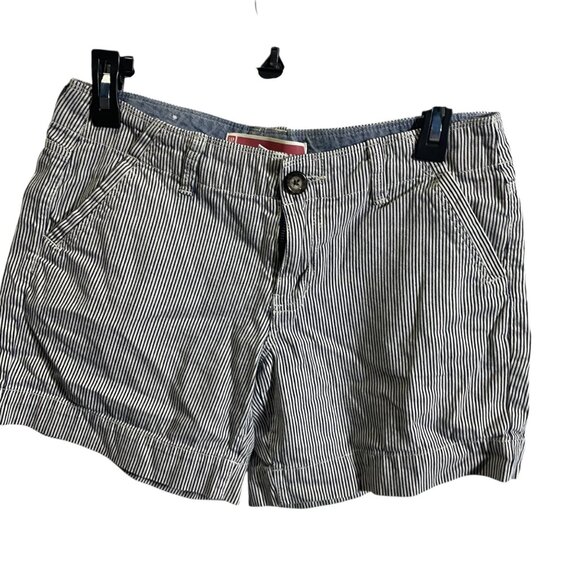 Gap Jeans Womens Striped Shorts Size 2 Blue/White Casual Cotton - Picture 2 of 4